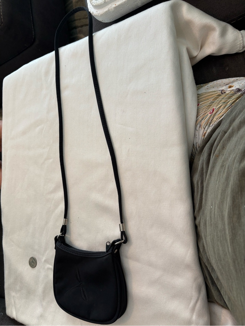 Compact Black Crossbody Bag - Minimal Everyday Shoulder Bag